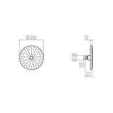  Bát sen hình tròn Top Ø200mm bằng đồng Geda Wellness - SOF11 