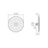  Bát sen hình tròn Top Ø300mm bằng đồng Geda Wellness - SOF12 