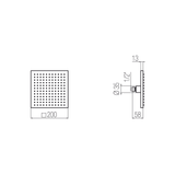  Bát sen hình vuông Top 225x225mm bằng đồng Geda Wellness - SOF13 