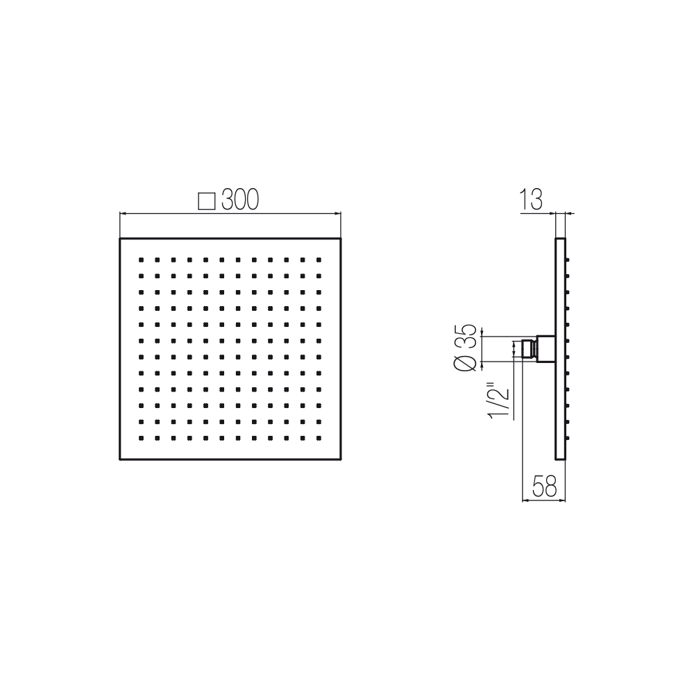  Bát sen hình vuông Top 325x325mm bằng đồng Geda Wellness - SOF14 