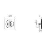  Bát sen hình vuông Best 200x200mm stainless steel Geda Wellness - SOF19 