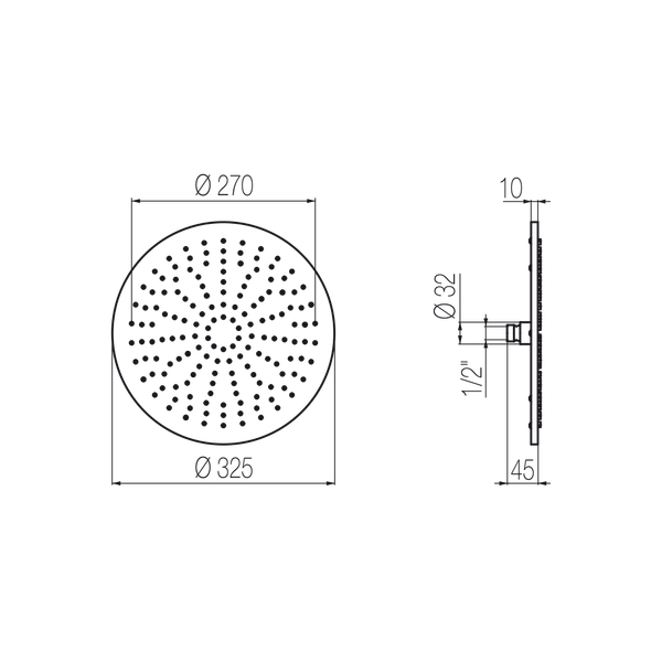  Bát sen hình tròn Varo Ø325mm stainless steel Geda Wellness - SOF2G 