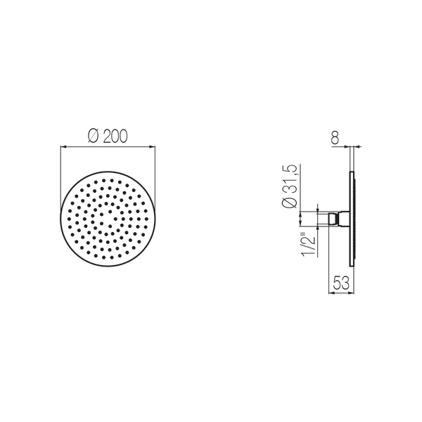  Bát sen hình tròn Noha Ø200mm stainless steel Geda Wellness - SOF24 