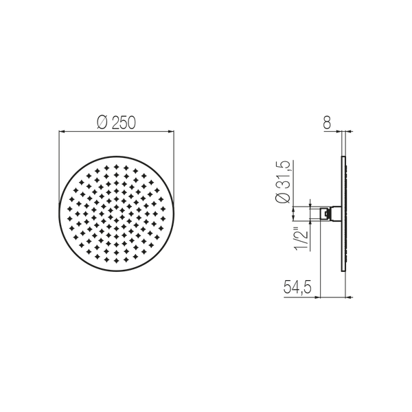  Bát sen hình tròn Noha Ø250mm stainless steel Geda Wellness - SOF25 