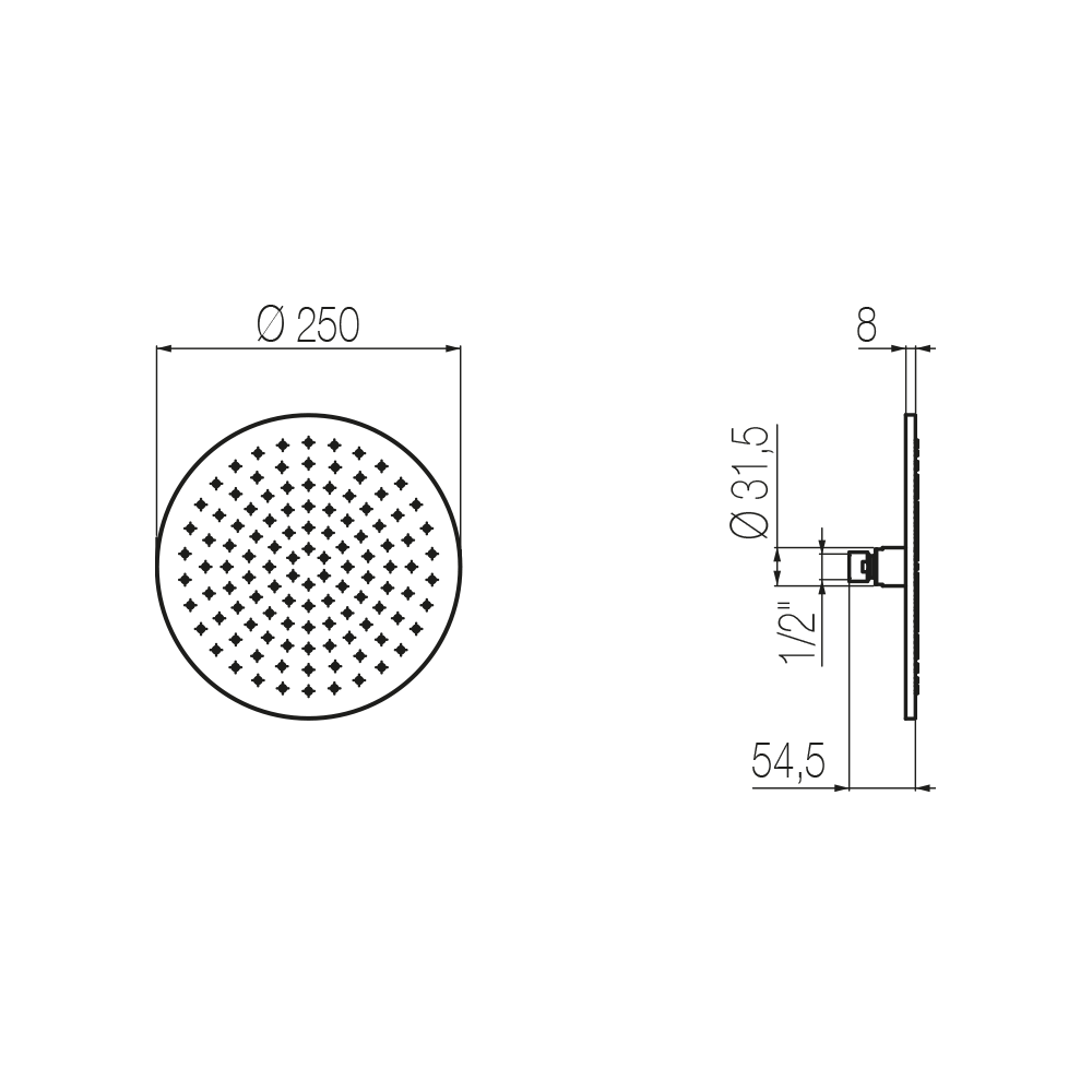  Bát sen hình tròn Noha Ø250mm stainless steel Geda Wellness - SOF25 