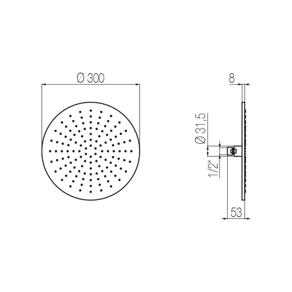  Bát sen hình tròn Noha Ø300mm stainless steel Geda Wellness - SOF26 