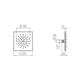  Bát sen hình vuông Varo 225x225mm stainless steel Geda Wellness - SOF3G 
