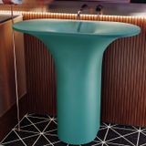 Chậu lavabo chân dài bằng mineral glass composite Ahri Aquamarine 