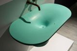  Chậu lavabo treo tường mineral glass composite Ahri Single Aquamarine 