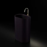  Chậu lavabo chân dài bằng mineral glass composite Christoph Nebula 
