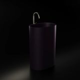  Chậu lavabo chân dài bằng mineral glass composite Christoph Nebula 