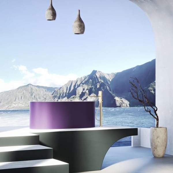  Bồn tắm bằng mineral glass composite Christoph Nebula - Cotton 