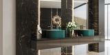  Chậu lavabo để bàn mineral glass composite Christoph (cao) Storm - Cotton 