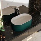  Chậu lavabo để bàn mineral glass composite Christoph (cao) Storm - Cotton 
