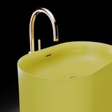  Chậu lavabo chân dài bằng mineral glass composite Danielle Aurora 