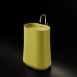 Chậu lavabo chân dài bằng mineral glass composite Danielle Aurora 
