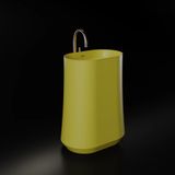  Chậu lavabo chân dài bằng mineral glass composite Danielle Aurora 