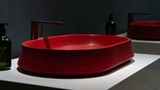  Chậu lavabo để bàn mineral glass composite Danielle (thấp) Rose 