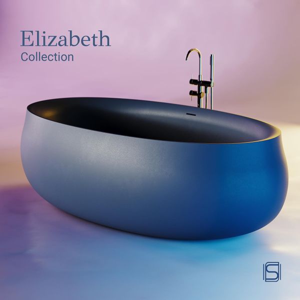  Bồn tắm bằng mineral glass composite Elizabeth Galaxy 