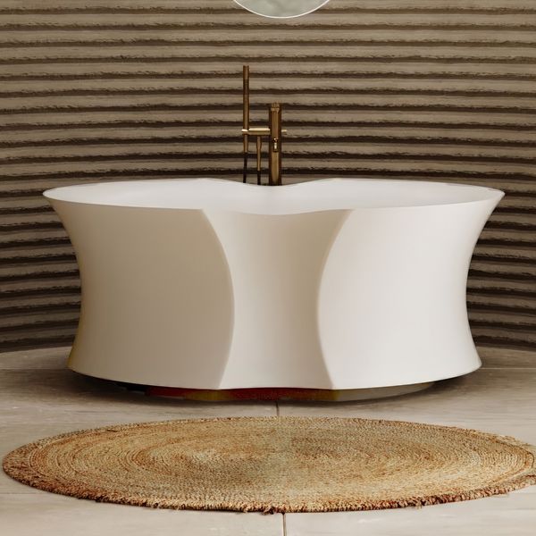  Bồn tắm bằng mineral glass composite Isabel Cosmic Latte 