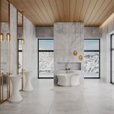  Bồn tắm bằng mineral glass composite Isabel Cosmic Latte 