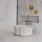  Bồn tắm bằng mineral glass composite Isabel Cosmic Latte 