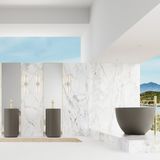  Chậu lavabo chân dài bằng mineral glass composite Julia Dovetail 