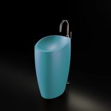  Chậu lavabo chân dài bằng mineral glass composite Madison Celeste 