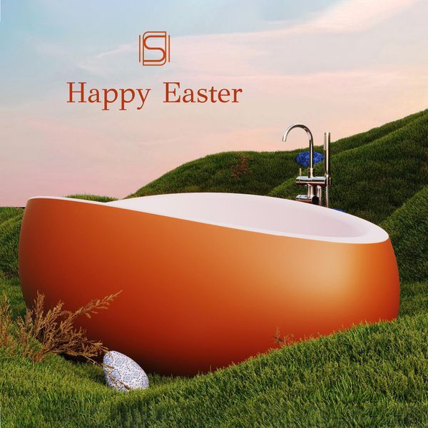  Bồn tắm bằng mineral glass composite Madison Solar Irradiance - Cotton 