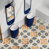  Chậu lavabo chân dài bằng mineral glass composite Marina Galaxy - Cotton 