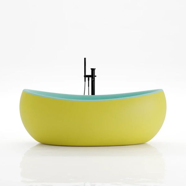  Bồn tắm bằng mineral glass composite Marina Aurora - Aquamarine 