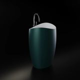  Chậu lavabo chân dài bằng mineral glass composite Marcela Storm - Cotton 