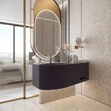  Chậu lavabo treo tường mineral glass composite Mia Nebula 