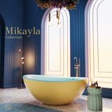  Bồn tắm bằng mineral glass composite Mikayla Aurora - Celeste 