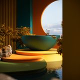  Bồn tắm bằng mineral glass composite Mikayla Storm 