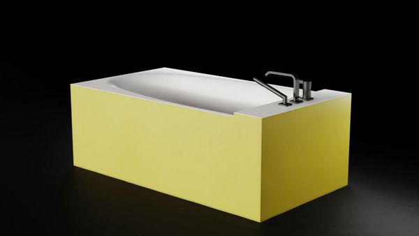  Bồn tắm bằng mineral glass composite Marea Aurora - Cotton 