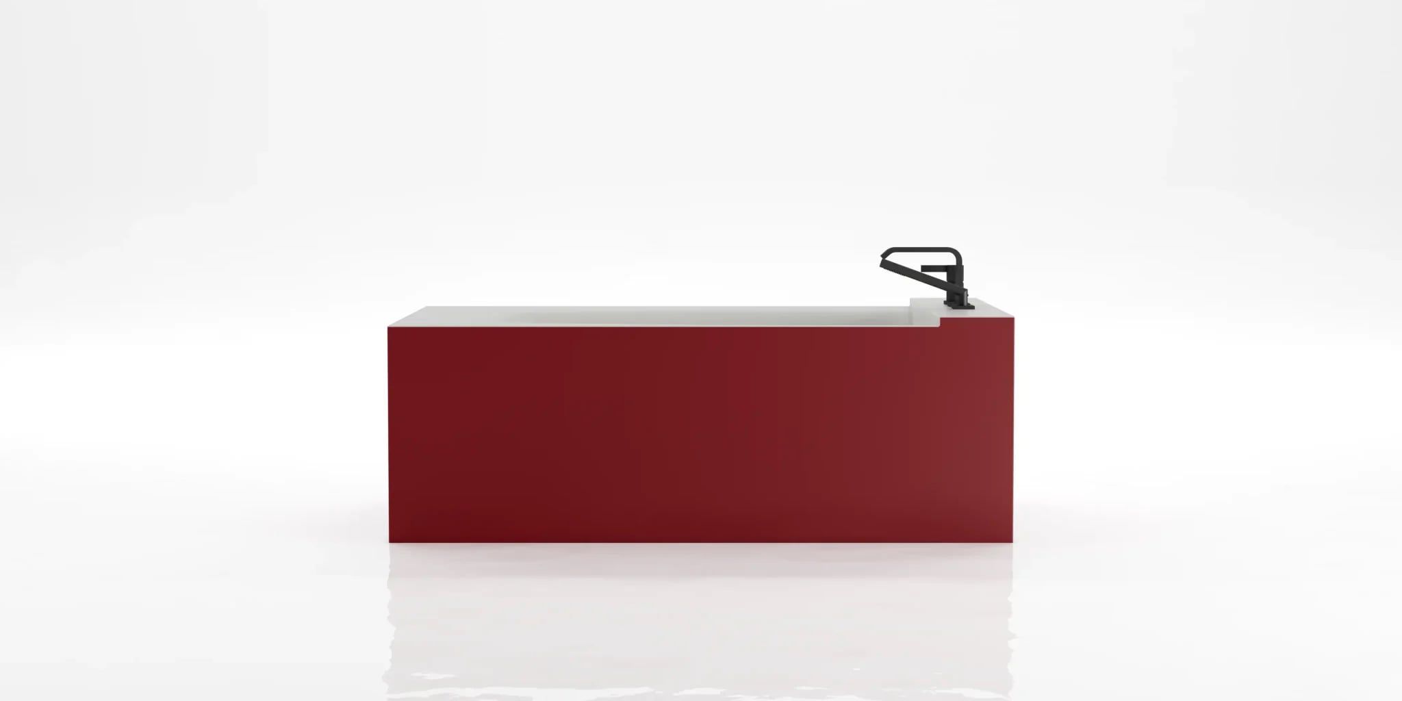  Bồn tắm bằng mineral glass composite Marea Red - Cotton 