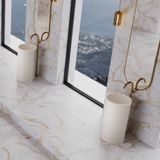  Chậu lavabo chân dài bằng mineral glass composite Olivia Cotton 