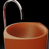  Chậu lavabo chân dài bằng mineral glass composite Olivia Solar Irradiance 