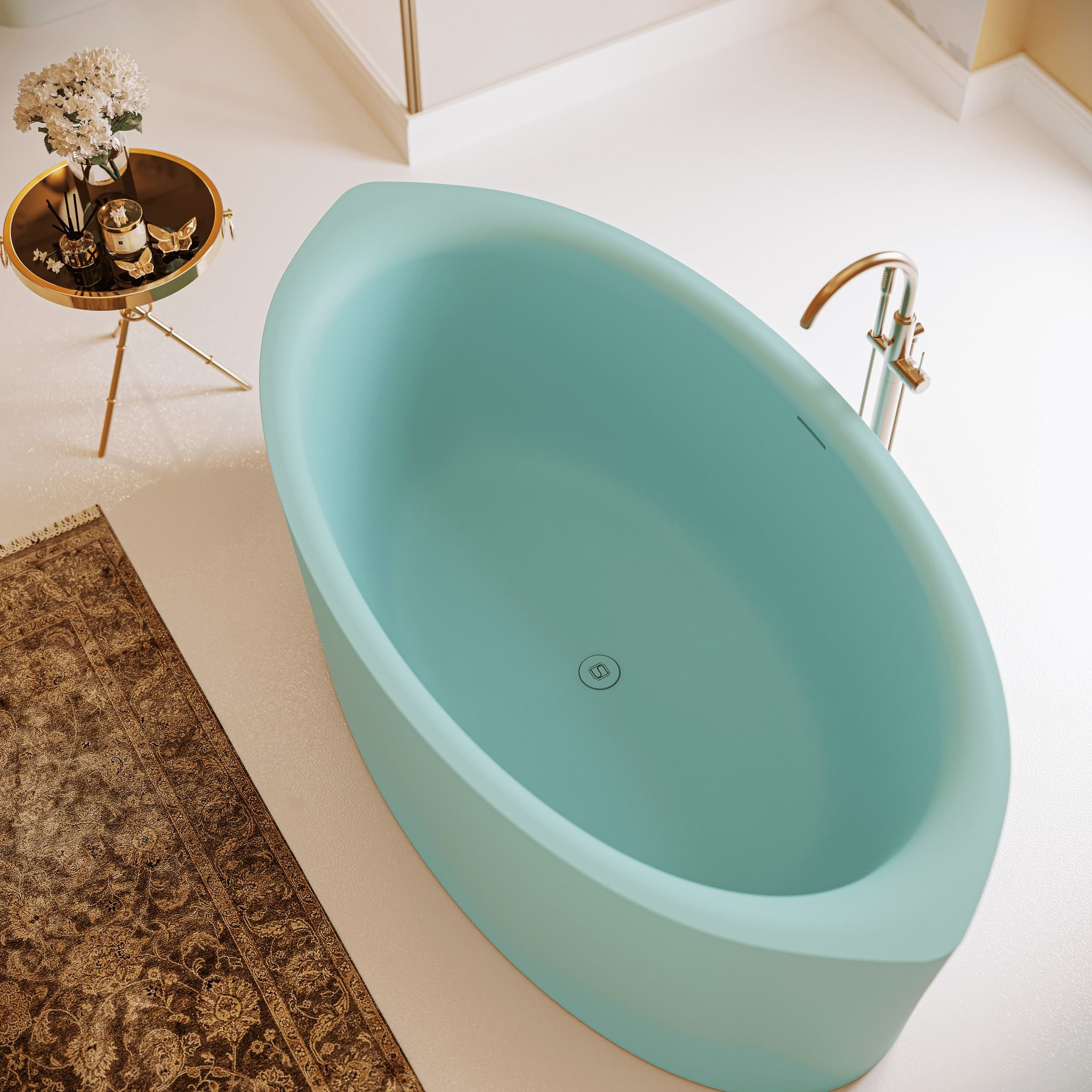 Bồn tắm bằng mineral glass composite Olivia Celeste 