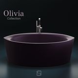  Bồn tắm bằng mineral glass composite Olivia Nebula 