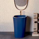  Chậu lavabo chân dài bằng mineral glass composite Phoenyx Galaxy - Cotton 