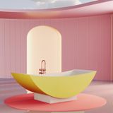  Bồn tắm bằng mineral glass composite Serene Aurora - Cotton 