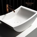  Chậu lavabo để bàn mineral glass composite Serene Cotton 