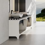  Chậu lavabo để bàn mineral glass composite Serene Cotton - Shadow 