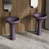  Chậu lavabo chân dài bằng mineral glass composite Silva Nebula 