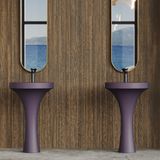  Chậu lavabo chân dài bằng mineral glass composite Silva Nebula 