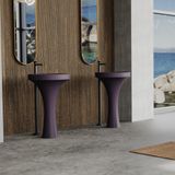  Chậu lavabo chân dài bằng mineral glass composite Silva Nebula 