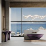  Bồn tắm bằng mineral glass composite Silva Purple 