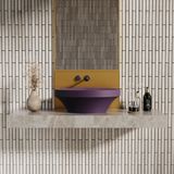  Chậu lavabo để bàn mineral glass composite Silva Nebula 